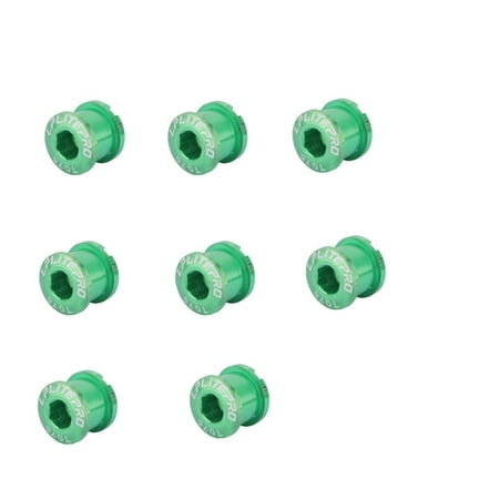 

10Pcs Bike Bicycle Crank Screws Bolt Cnc 7075 Aluminum Screw Double Charinring (green)