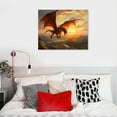 thumbnail image 4 of COMIO  Wall Pictures for Living Room Fantasy Wall Art Canvas Art Prints Sunset Dragon Wallpapers Modern Wall Decor for Bedroom Home Decorations Posters and Prints, 4 of 4