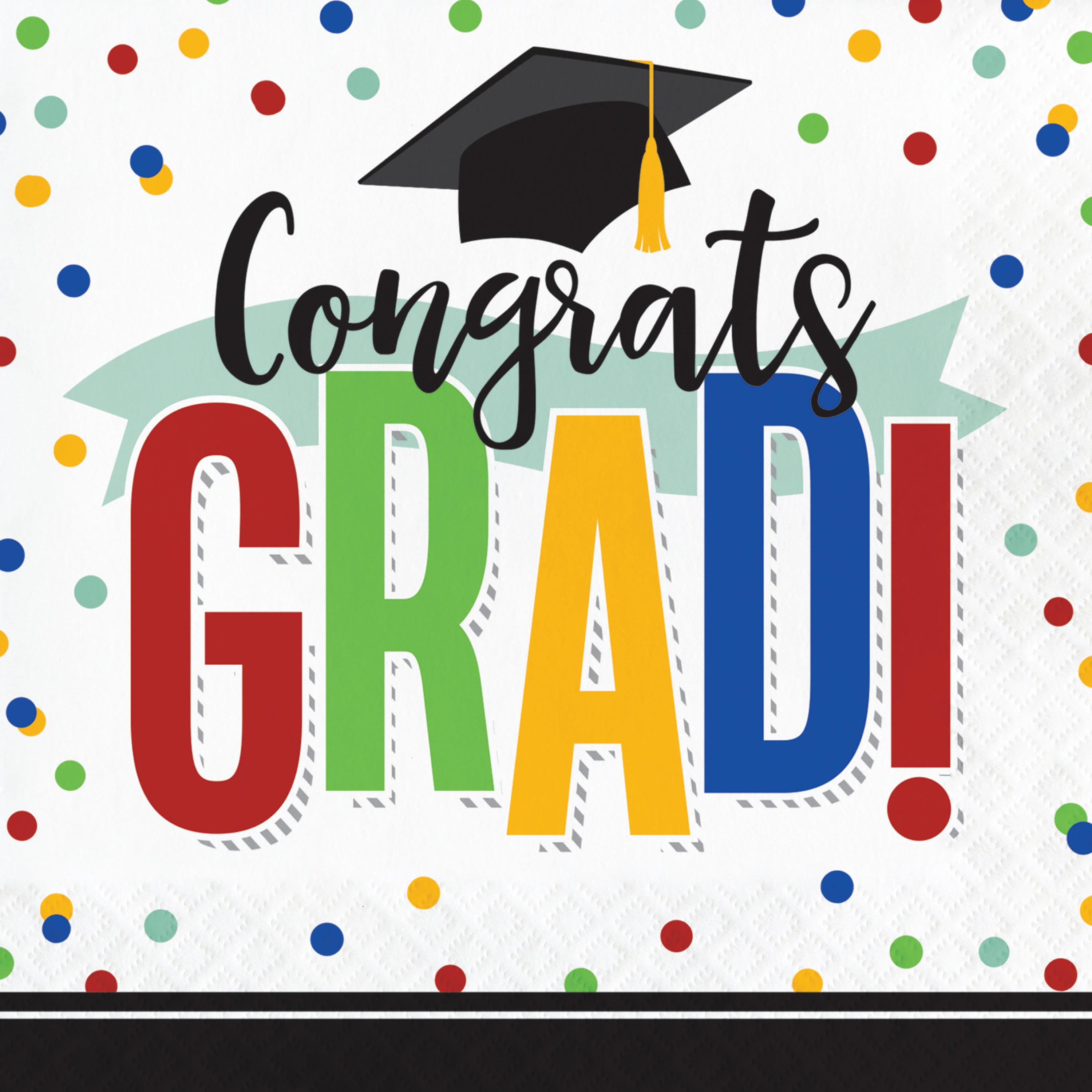 Colorful Graduation Napkins 48 Count