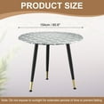 thumbnail image 2 of Mantel de Picnic, Manteles de Vinilo Redondos de 54" Ajustados Impermeables con Respaldo de Felpa para Comedor Camping al Aire Libre, Gris/Blanco, 2 of 6