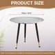 thumbnail image 2 of Mantel de Picnic, Manteles de Vinilo Redondos de 54" Ajustados Impermeables con Respaldo de Felpa para Comedor Camping al Aire Libre, Gris/Blanco, 2 of 6