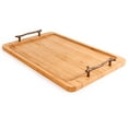thumbnail image 3 of BergHOFF Bamboo Serving Tray with Wrought Iron Handles, 15.5", 3 of 3