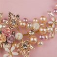 thumbnail image 4 of Pearl Flower Crystal Rhinestone Wedding Bridal Headband Clip Hair Band Handmade, 4 of 4