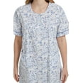 thumbnail image 2 of GLOBAL Womens Cotton Nightgowns Sleepwear Short Sleeve Pajama Dress Nightshirts, Sizes S to 3X, 2 of 6