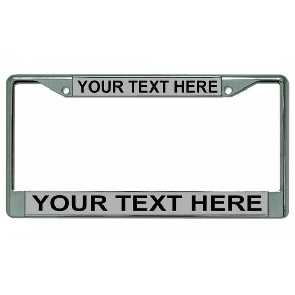Custom Personalized Gray Background Chrome Frame