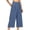 0_ Blue, variant on Womens Dress Wide Leg Capri Pants, High Waist Pleated Tailoring, Premium Weave Fabric with Silhouette for Semi Formal Office Styling Blue S