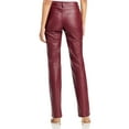 thumbnail image 2 of STAUD Womens Chisel Faux Leather High Rise Straight Leg Pants, 2 of 2