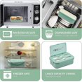 thumbnail image 2 of Cajas Bento para adultos - Fiambrera Bento de 1400 ml para niños con cuchara y tenedor - Duradera, a prueba de fugas para comidas para llevar, 2 of 4