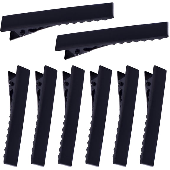 100pcs Metal Alligator Hair Clips Flat Top with Teeth Single Prong Hairpins Sectioning for Women Girls Hairbow DIY Art Craft Projects