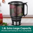 thumbnail image 3 of Fretta Cold Press Juicer Machines, Slow Masticating Juicer with 5.3" Extra Large Feed Chute Fit Whole Fruits & Vegetables, Self Feeding Effortless for Batch Juicing, BPA Free 250W (Blue), 3 of 8