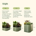 thumbnail image 4 of Vego Garden Raised Gardening Bed Kits, 11" Tall 9 in 1 8ftx2ft Metal Raised Planter Bed Modern Gray, 4 of 8