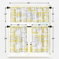 thumbnail image 3 of 36 Inch Kitchen Curtains Yellow and Grey Geometric Abstract Art Window Curtains and Valances Set of 3, White Modern Art Background Short Tier Curtain for Kitchen,Vintage Small Kitchen Decor, 3 of 5