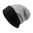 thumbnail image 5 of SikaFu Wool Cap Female Simplicity Double -Colored Splicing Autumn And Winter Korean Version Of The Two -Sided Versatile Warm And Cold Anti -Cold Baotou Coarse Wire Knitted Hat, 5 of 6