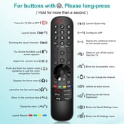 Replacement Voice Magic for LG-TV-Remote Control, for Magic Remote MR21 MR22 MR23 MR24GA with Voice Recognition and Pointer Function, Including UHD OLED QLED NanoCell 4K 8K Series, 2019~2024 Model