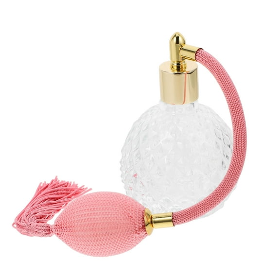 100ml Vintage Refillable Perfume Atomizer Spray Bottle with Bulb, Portable Empty Mist Bottle for Travel, Storage, and Home Use