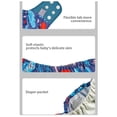 thumbnail image 4 of 4 unids/pack pañales de tela para bebé pañal de tela de bolsillo reutilizable lavable rápido, 4 of 8