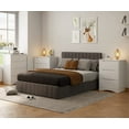 thumbnail image 5 of Lofka 3 Drawer Dresser for Bedroom, Chest of Drawers with Large Storage Capacity, Cutout Handles, Deep Drawers, Smooth Metal Rail, White, 5 of 13