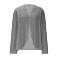 thumbnail image 4 of Lengao Women's Cardigan Sweaters Casual Solid Color 3/4 Sleeve Sweater Loose Cardigan Tops Lightweight Loose Fit Fashion Autumn Outwear Open Front Shrugs Sweaters, 4 of 9