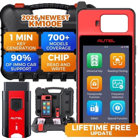 Autel Scanner MaxiIM KM100E Key Fob Pr0gramming Tool Pr0grammer Immobilizer Car Diagnostic Scan Tool Compatible with 99% Cars