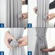 thumbnail image 3 of Paquete de 2 alzapaños para cortinas: alzapaños de cuerda para cortinas resistentes, alzapaños decorativos rurales hechos a mano (gris), 3 of 4