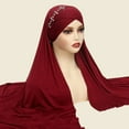 thumbnail image 2 of Women Glitter Sequin Hijab Muslim Head Wrap Scarf Long Turban Headband Hair Cap Shawl, 2 of 3