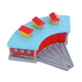 thumbnail image 2 of Casa de tren para niños con vías de cambio de vías, garaje de estacionamiento para juegos imaginativos, accesorio ferroviario para un gran, 2 of 9