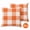 2PCS, variant on Fall Pillow Covers Thanksgiving Decoration Orange Buffalo Check Plaid Throw Pillow Covers Farmhouse Cushion Case Polyester Linen for Fall Home Decor Orange and White, 18 x 18 Inches 2PCS