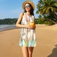 thumbnail image 3 of Easygdp Happy Easter para Vestido Transpirable de Mujer, Vestido Suelto de Manga Corta con Pliegues y Bolsillos para el Verano, 3 of 7