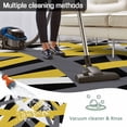 thumbnail image 5 of Yellow Black Geometric Outdoor Rug for Patio/Deck/Porch, Non-Slip Large Area Rug 4 x 6 Ft, Modern Art Abstract Grey Line Indoor Outdoor Rugs Washable Area Rugs, Reversible Camping Rug Carpet Runner, 5 of 8