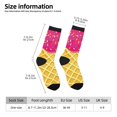 thumbnail image 2 of Picia Red Ice Cream Print Athletic Socks for Men & Women – Cushioned Moisture-Wicking Crew Socks for Sports, Running, and Training, Soft & Breathable Size 5-11, 2 of 6