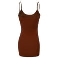 thumbnail image 2 of Essential Basic Women's Basic Casual Long Camisole Adjustable Strap Cami Layering Top, Small, Rust, 2 of 4