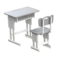 thumbnail image 3 of Juego de escritorio y silla para casa de muñecas, decoración de casa de muñecas, muebles de casa de muñecas 1/12 para Diorama , Gris, 3 of 8