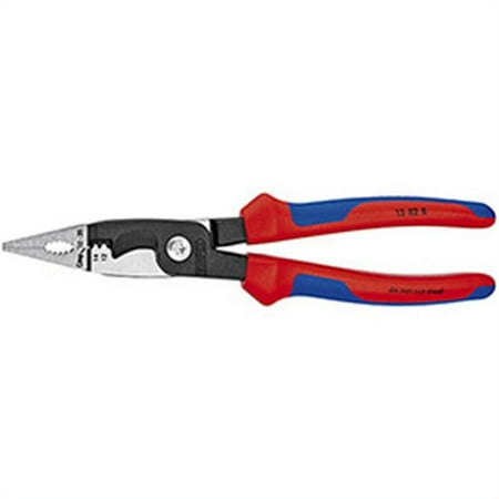 UPC: 0843221012106 | Knipex Tools 13 82 8 SBA 8 in. Electrical Installation Pliers with Comfort Grip Blue & Red
