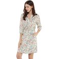thumbnail image 3 of INSPIRE CHIC Women's V Neck Floral 3/4 Sleeves Side Pockets Button Dress, 3 of 6