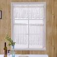 thumbnail image 3 of Bule Lace Valance Curtains Semi Sheer Floral Embroidered Window Valances for Kitchen Bathroom, Halloween Short Curtains for Bedroom Farmhouse Living Room, 3 of 8