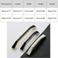 thumbnail image 5 of BE-TOOL 5 Pack Cabinet Pull Handle Zinc Alloy Drawer Handle Hole Spacings 96mm/3.77" for Kitchen Cabinets Cupboard Handle'S Replacements White-Gold, 5 of 8