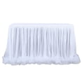 thumbnail image 1 of Falda de mesa Fiesta en casa Gasa Mantel Envoltura Gasa Piso Hilo largo Utilizado para la boda Decor Meterk Blanco, 1 of 7
