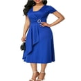 thumbnail image 1 of Womens V Neck Long Dress Formal Cocktail Party Evening Plus Size, 1 of 4