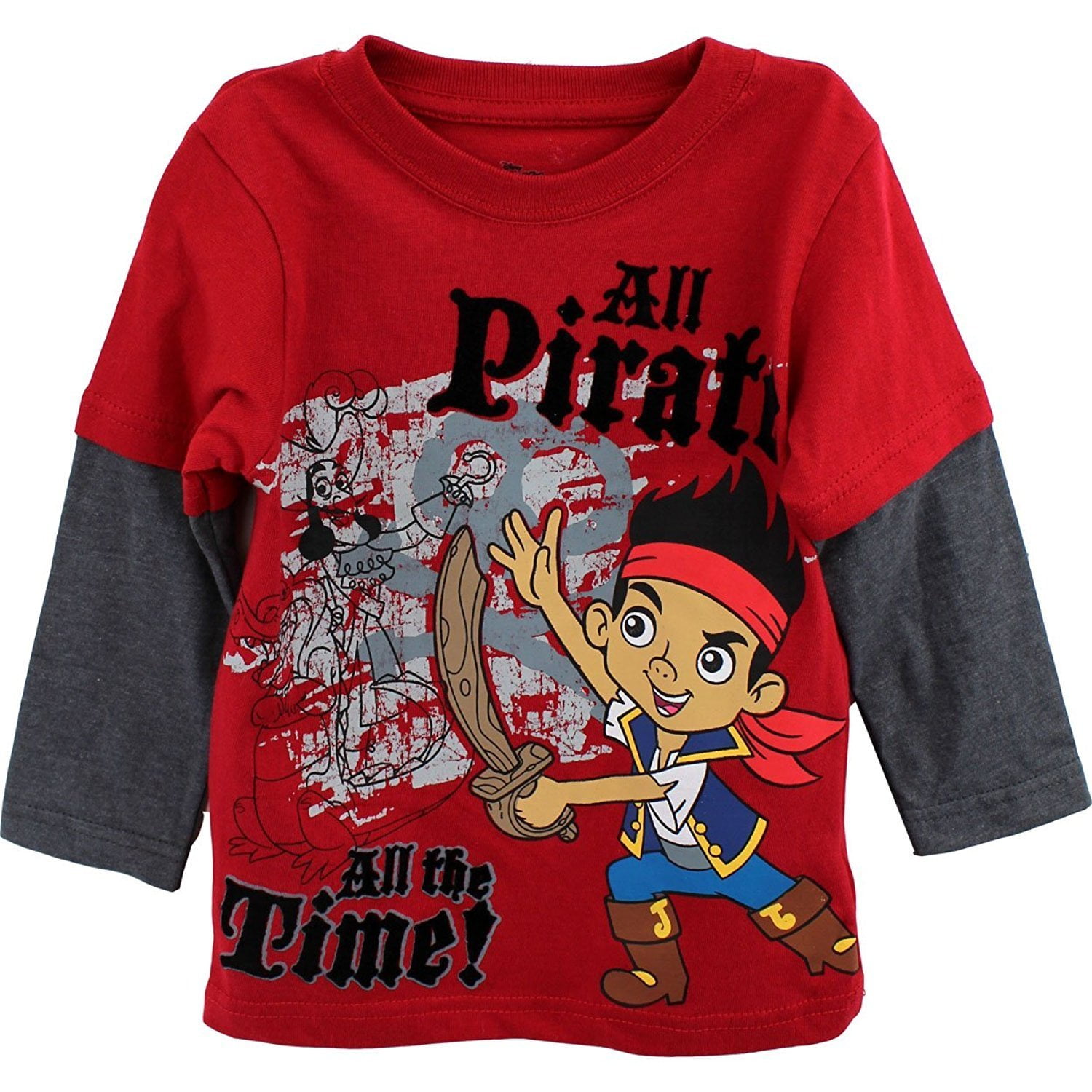 BOYS LONG SLEEVED TOP DISNEY JAKE AND THE NEVERLAND PIRATES 1-5 YEARS 