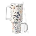 thumbnail image 2 of Sikiie Watercolor Floral Insulated Stainless Water Bottle Lid Travel Mug Cup Insulated Tumblers Cup 40oz Ice Bully With Handle, 2 of 8