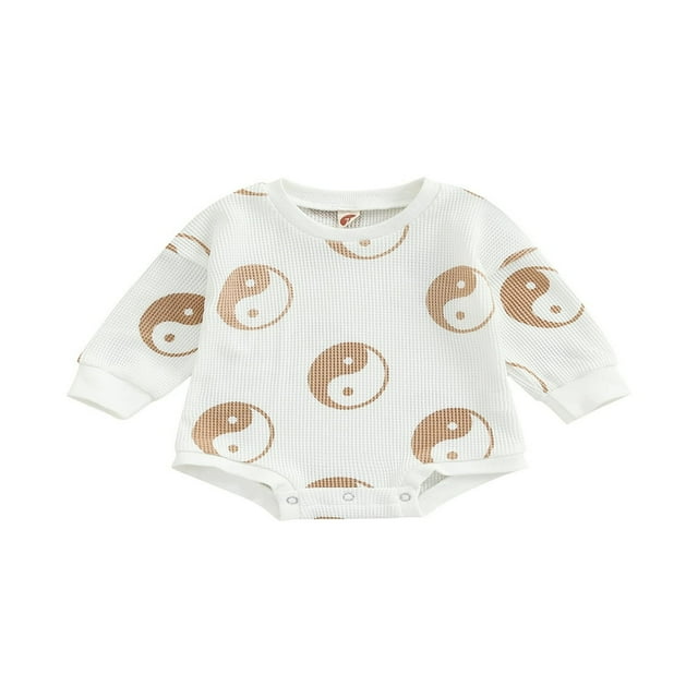 PENGXIANG Bébé Fille Garçon Sweat-Shirt Col Rond Pull Imprimé Yin Yang Pull Oversize Automne Hiver Tenue