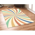 thumbnail image 2 of Color Whirl Psyhedelic Area Rug for Living Room,Retro 70 S Fade Resistant Stain Resistant Floor Throw Carpet for Office, Conference Room, Dining Room, Playroom, Kids Room 3x4ft, 2 of 6