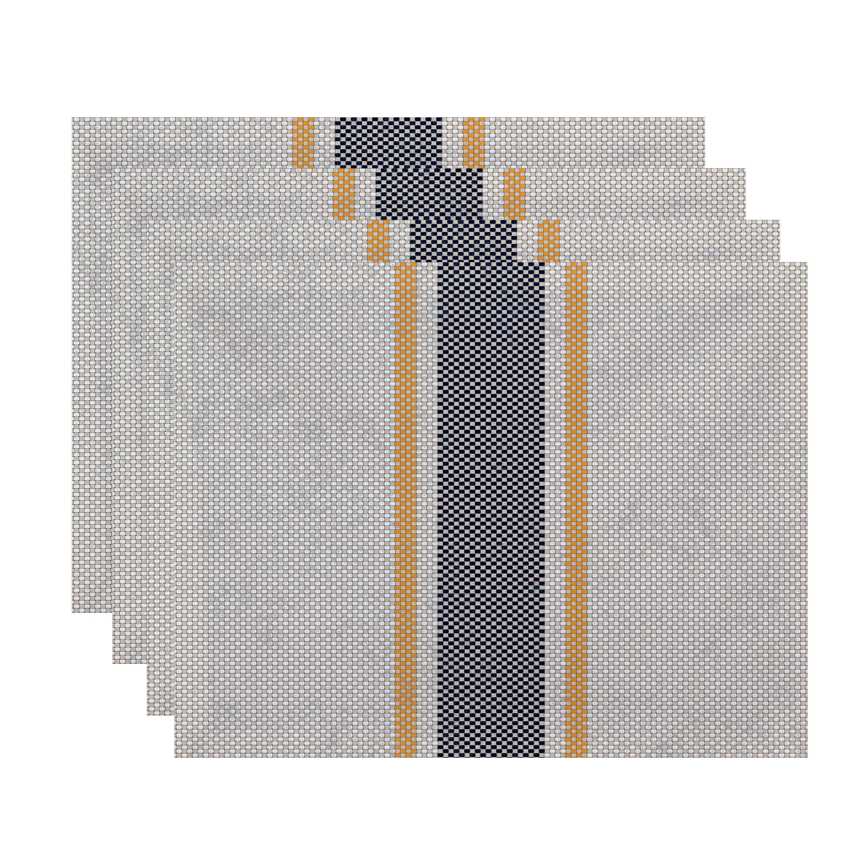 Simply Daisy, 18 x 14 inch, Grain Sack Placemat (set of 4), Rust