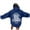 Blue, variant on Y2K Hoodie Fall Oversize Hoodie with Flower Print Breathable Soft Casual Hooded Sweatshirt Streetwear Sweaters for Women Light Blue XXL