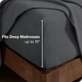 thumbnail image 3 of Bare Home Cozy Fleece Fitted Sheet - Extra Plush Polar Fleece - Deep Pocket Bed Sheet - Twin, Gray, 3 of 5