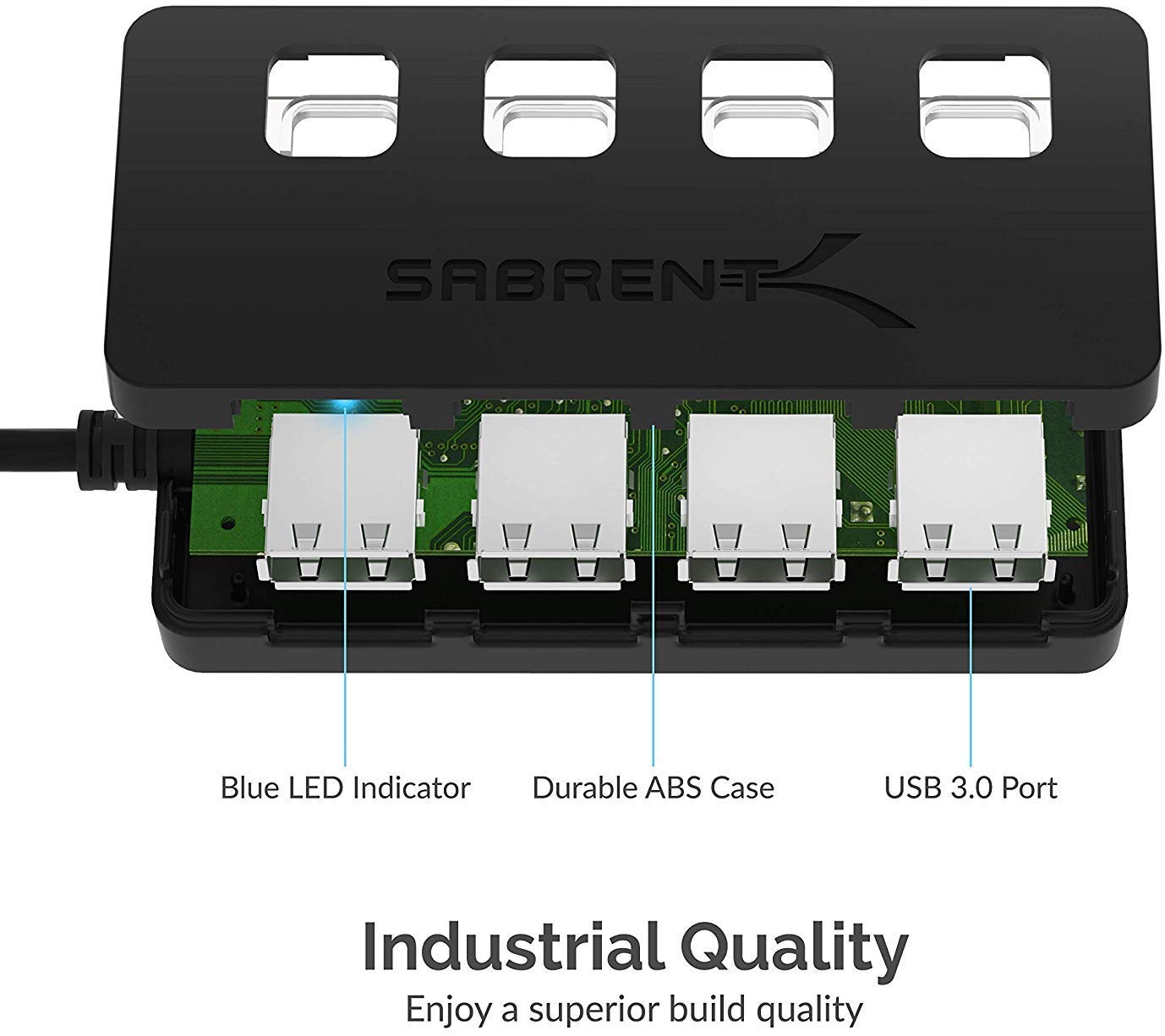 Sabrent 4-Port USB 3.0 Hub with Power Switches photo 8