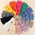 thumbnail image 5 of Winter Gloves for Women and Men Winter Clothes for Women Winter Warm Gloves Fingerless Flip Knit Gloves Mittens Gloves for Outdoor Walking Cycling Driving Women Men, 5 of 5