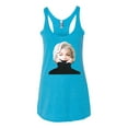 thumbnail image 2 of Wild Bobby, Hip Marilyn Monroe Portrait Classic Beauty Pose, Famous People, Women Tri-Blend Racerback Tank Top, Vintage Turquoise, X-Large, 2 of 4