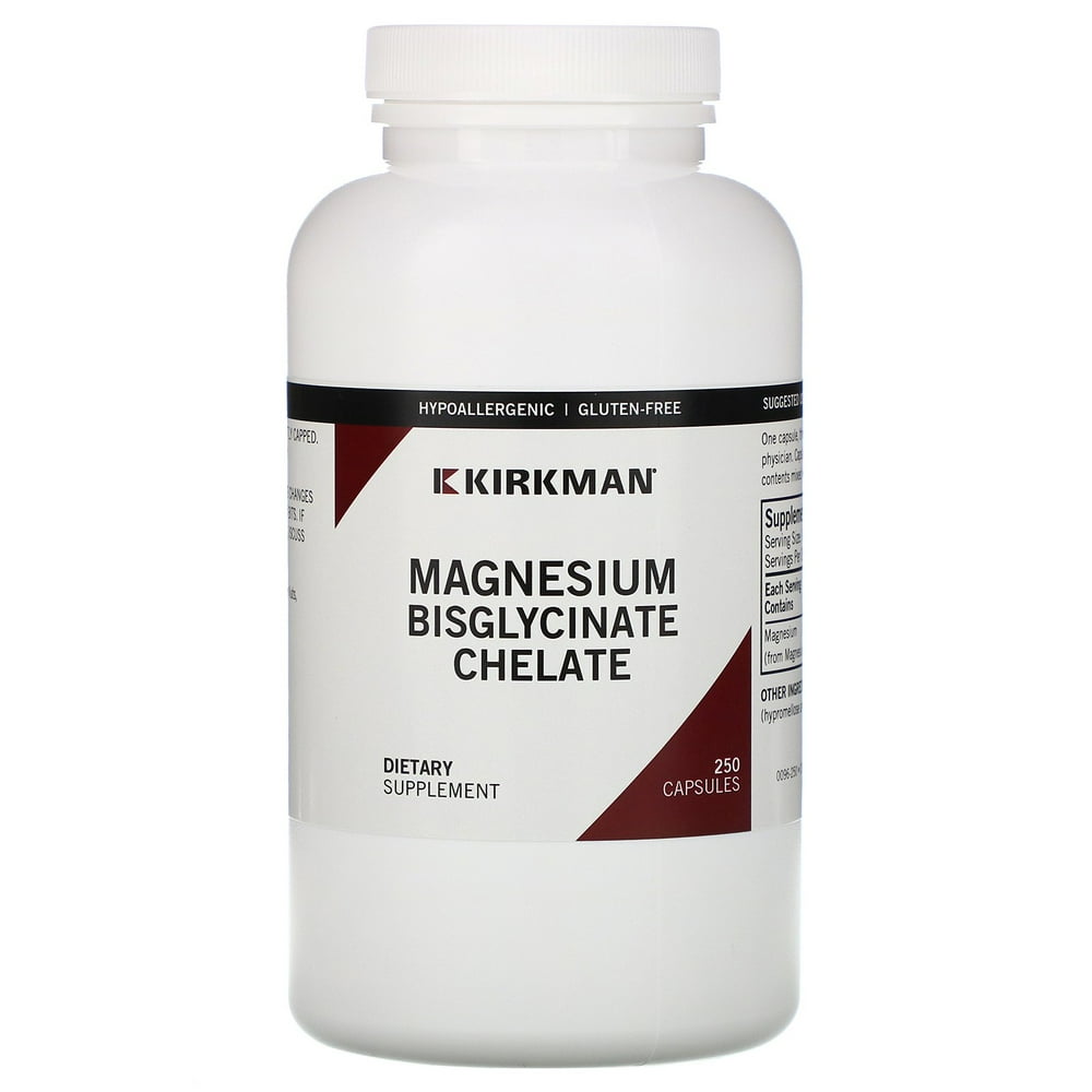 Kirkman Magnesium Bisglycinate Chelate BioMax Series 250 Capsules