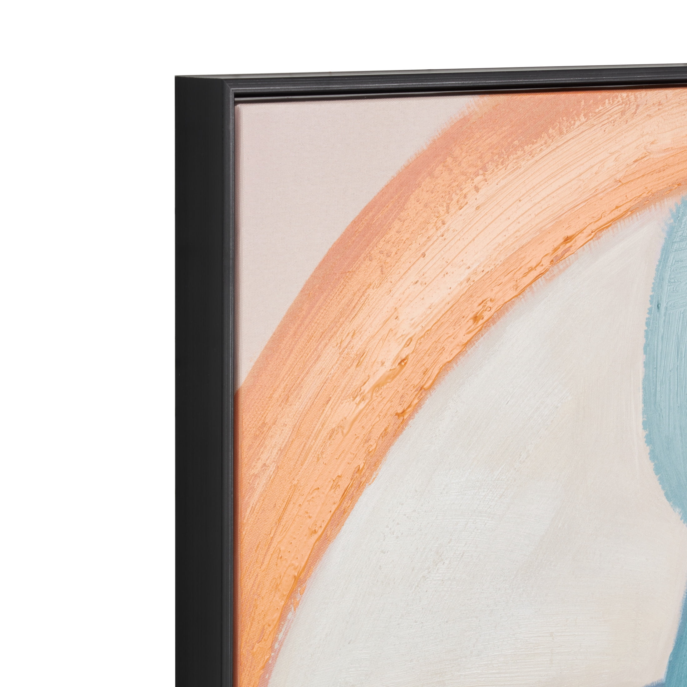 30" x 40" Impressionist Woman Framed Wall Art with Brushed Paint Strokes and Black Frame, by DecMode